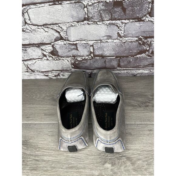 To Boot New York Grey Suede Leather Driver Penny Loafers Shoes Men Sz 7M US/40EU - Picture 5 of 16